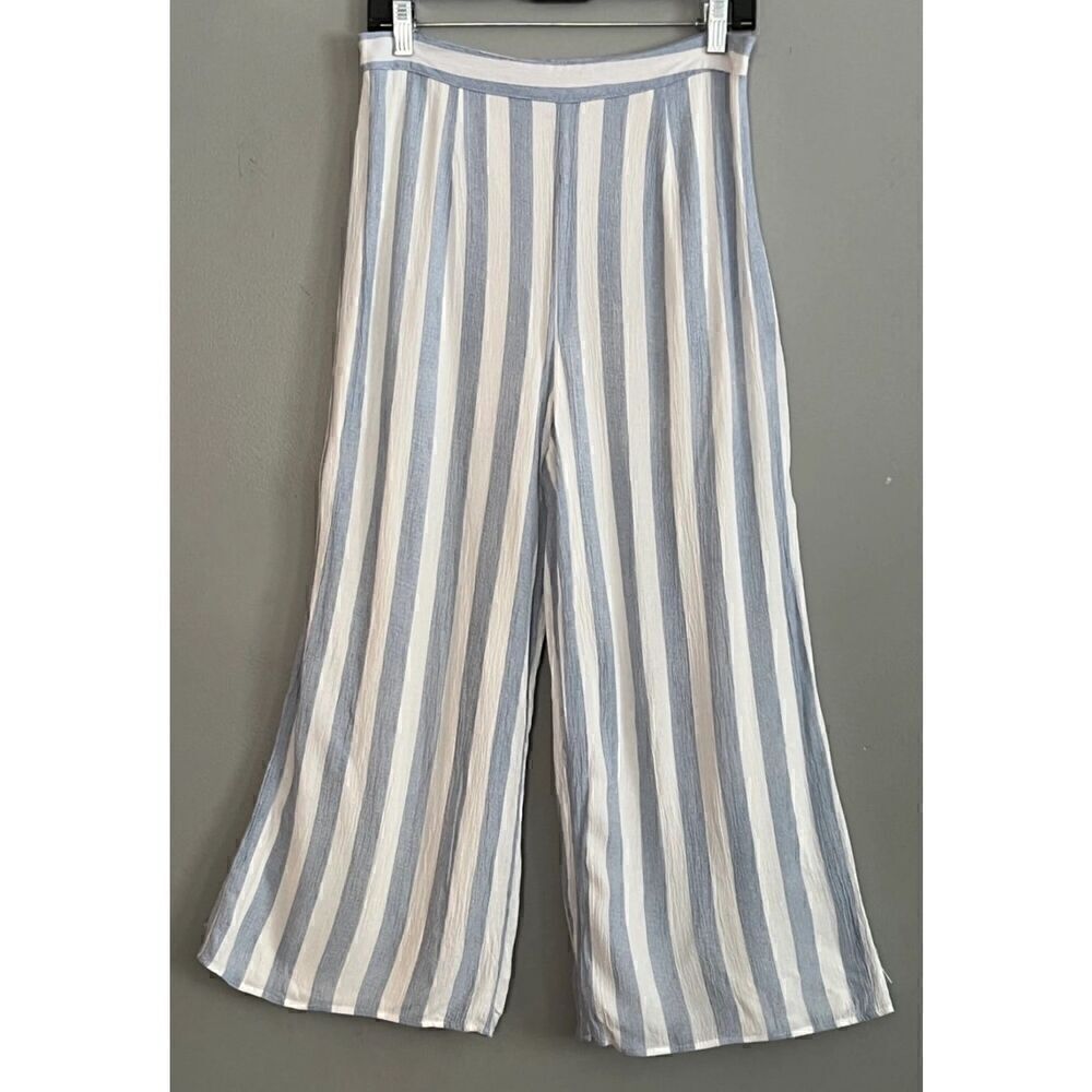 Sadie & Sage Pants women’s striped wide leg side zip Lined Flowy